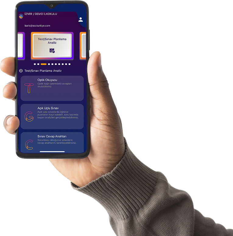 mobil telefondan optik sınav analizi programı görseli